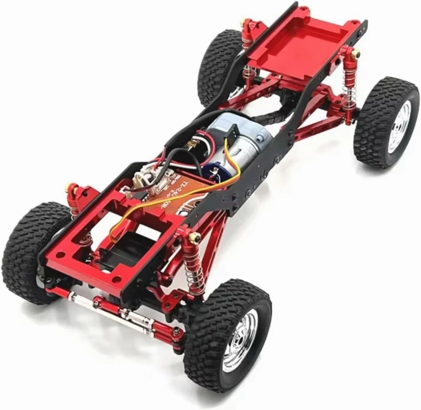 Rc Shock Absorber for MN78 for MN168 1/12 Metal Shock Absorbers and Shock Tower Mount RC Car Tracked Vehicle Parts and Accessories Upgrade Replacement and Use(Red)