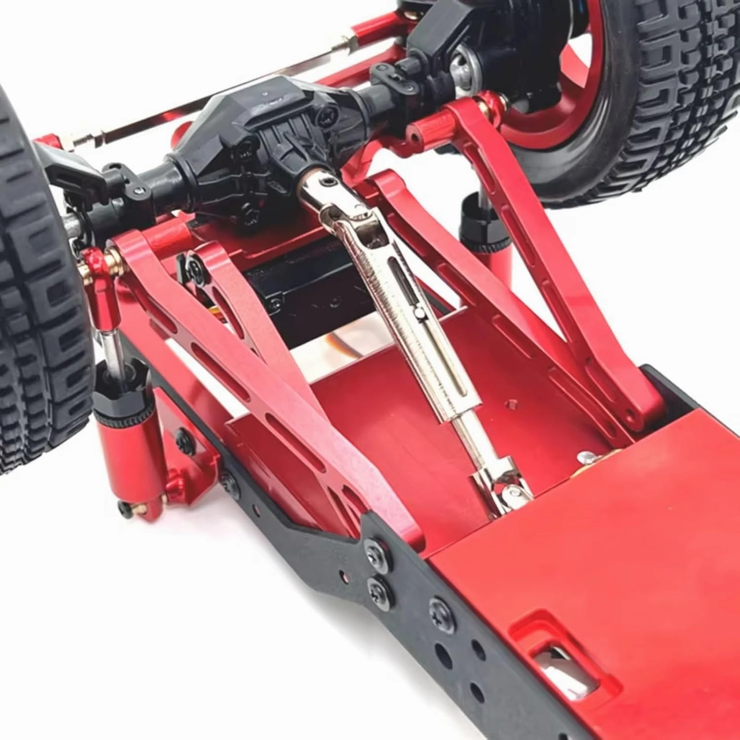 Rc Shock Absorber For MN For MN168 For MN78 1/12 Metal Suspension Rod For Seat Suspension Frame Shock Absorber Set RC Car Parts And Accessories Replacement Use(Red)
