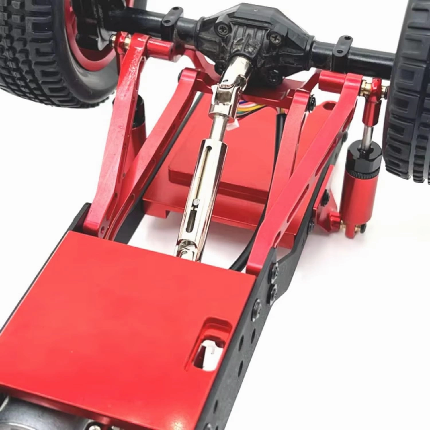 Rc Shock Absorber For MN For MN168 For MN78 1/12 Metal Suspension Rod For Seat Suspension Frame Shock Absorber Set RC Car Parts And Accessories Replacement Use(Red)