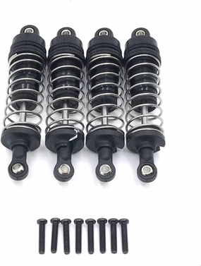 Rc Shock Absorber For WLtoys 144010 144001 144002 124017 124019 1/12 1/14 4pcs Metal External For Spring Hydraulic Shock RC Car Off-road Vehicle Parts Replacement
