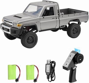 RC Truck 1/12 RC Rock Crawler, MN-82 Pro 4x4 Off Road RC Pickup Truck, 2.4GHz Full Proportional All Terrain Remote Control Car RTR with LED Lights and 2 Batteries for Kids and Adults