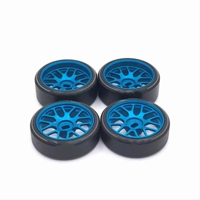 Rc Wheel Rim Tire for WLtoys for K969 979 989 999 for P929 939 284131 for Iw04m 02 for Rm02 03 for KYOSHO 1/28 RC Car Parts 27mm Drift Wheels(Blue)
