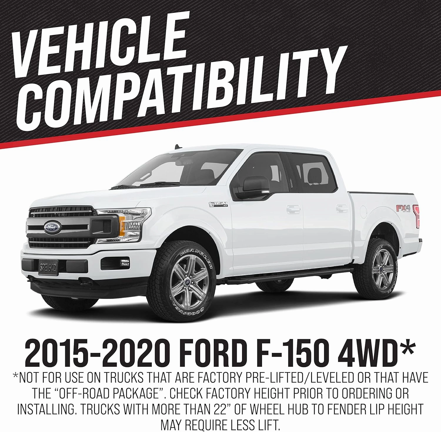 ReadyLIFT SST Suspension Lift Kit for 2015-2020 Ford F-150 4WD | Provides 3.5 Inch Front Lift and 2 Inch Rear Lift | Max Tire Size 35 Inches | Includes TrendsAuto Decal | 69-2300