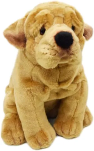 Realistic Shar Pei Dog Stuffed Animal Plush Toy, Lifelike Animal Plushies, Simulation Shar Pei Dog Doll