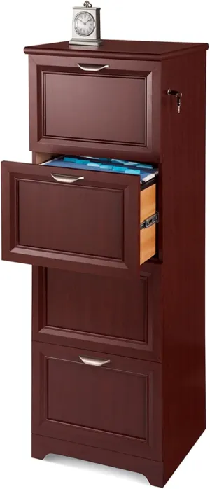Realspace® Magellan 19"D Vertical 4-Drawer File Cabinet, Classic Cherry