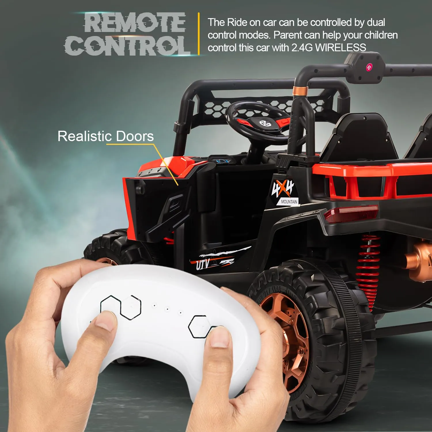 Rechargeable Battery Operated Jeep for Kids, Ride on Toy Kids Cars with Light & Music | Baby Big Jeep Battery Car