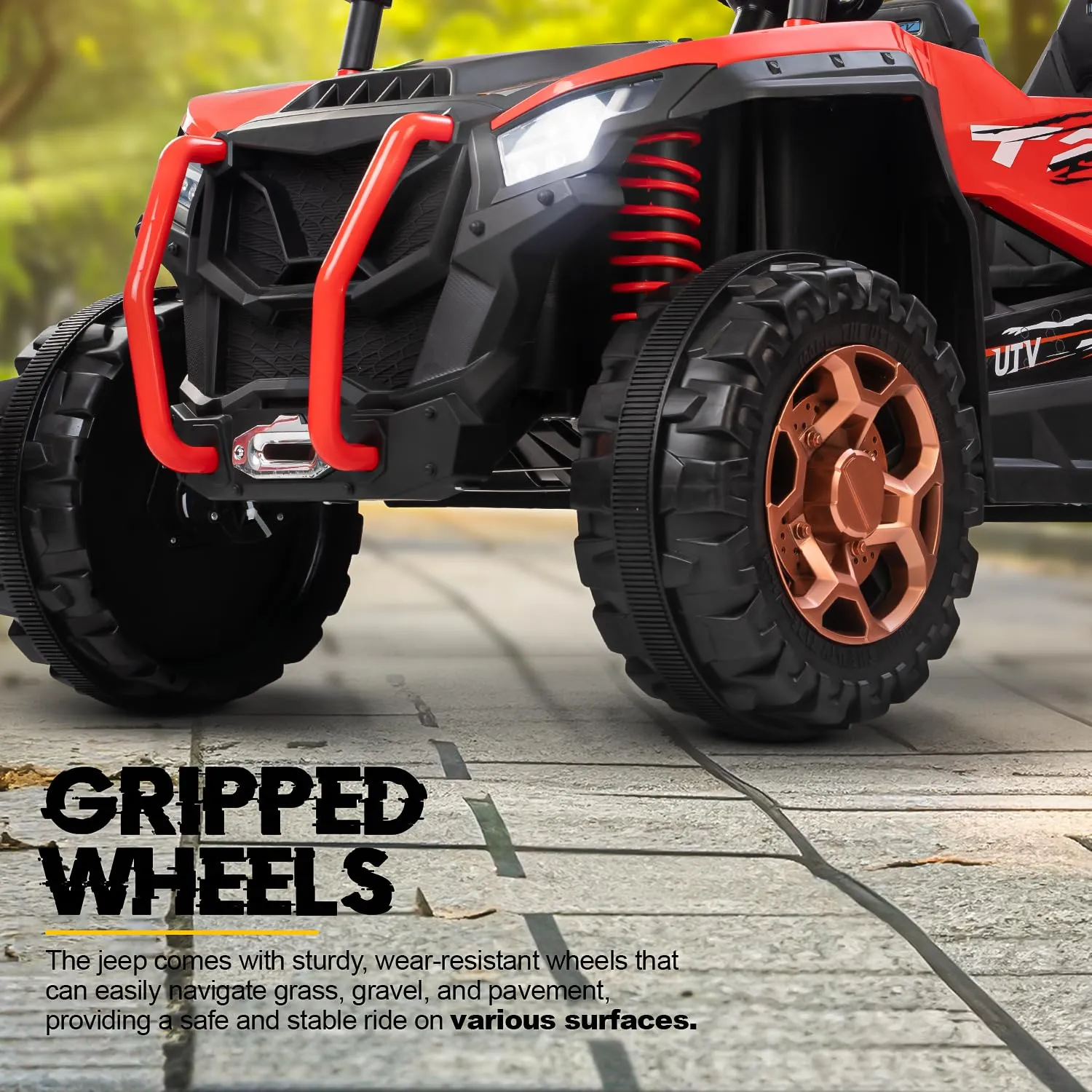 Rechargeable Battery Operated Jeep for Kids, Ride on Toy Kids Cars with Light & Music | Baby Big Jeep Battery Car