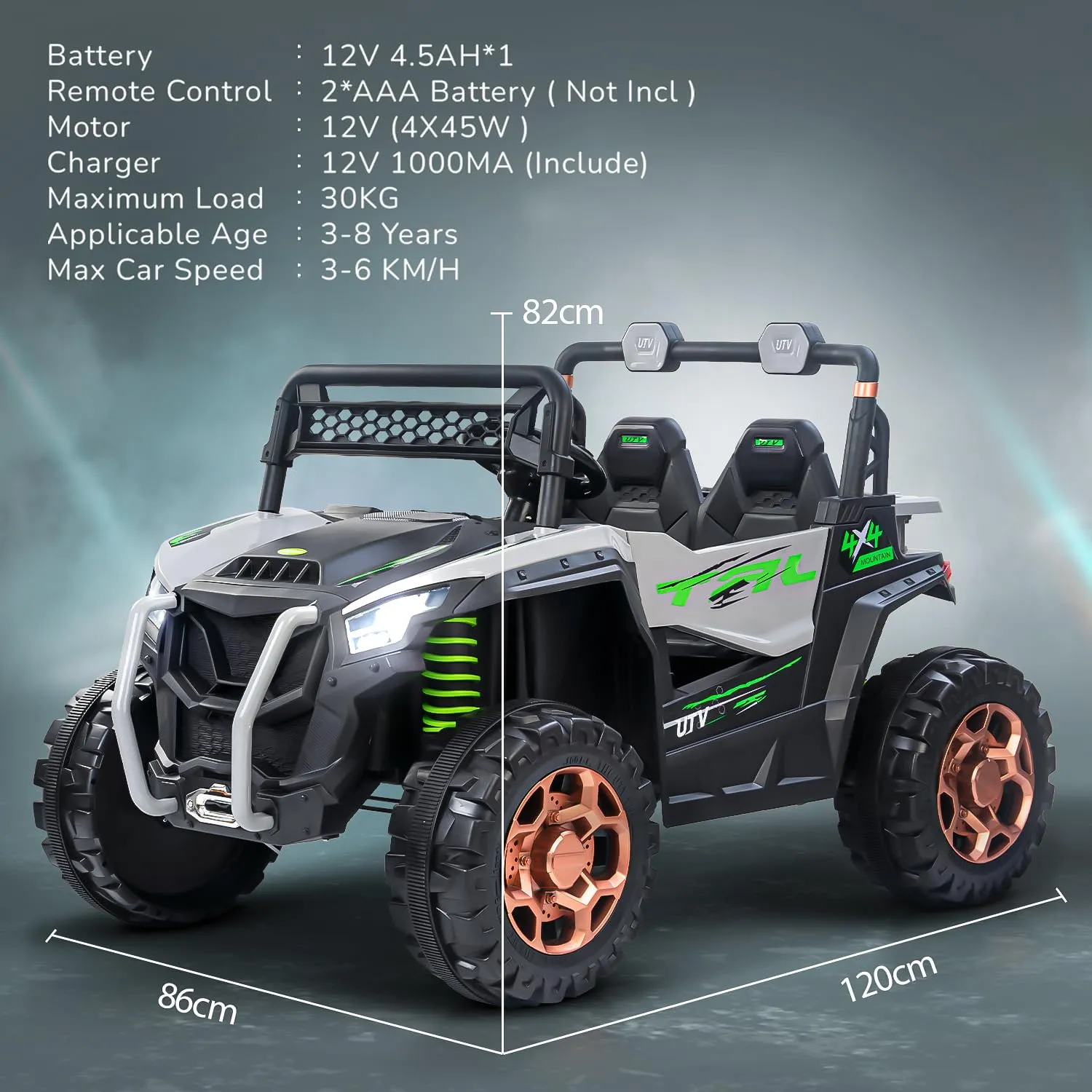 Rechargeable Battery Operated Jeep for Kids, Ride on Toy Kids Cars with Light & Music | Baby Big Jeep Battery Car