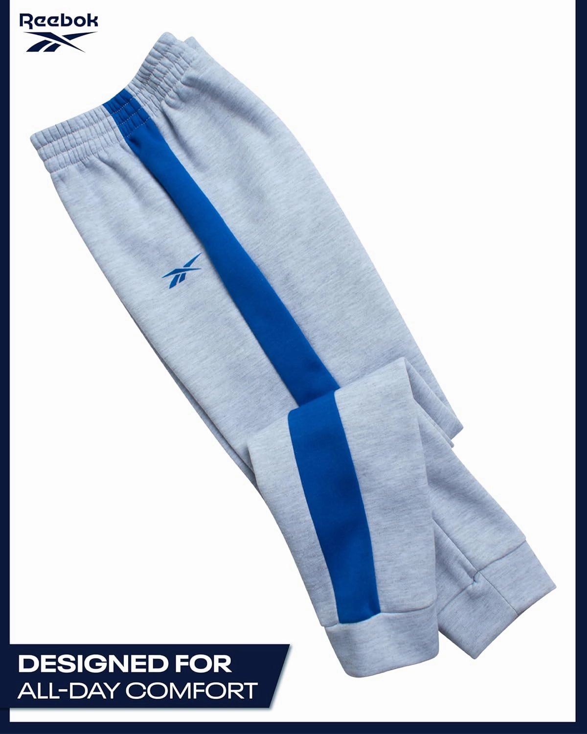 Reebok Boys' Active Sweatsuit - 2 Piece Performance Fleece Zip Hoodie Sweatshirt and Jogger Sweatpants - Activewear Set, 8-14