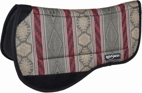 Reinsman Contoured Trail Pad with Breathable Non-Slip Tacky Too Bottom - Comfortable Durable Shock-Absorbing Stain & UV Resistant Horse Saddle Pad with Spine Relief Channel - 30" L x 34" D