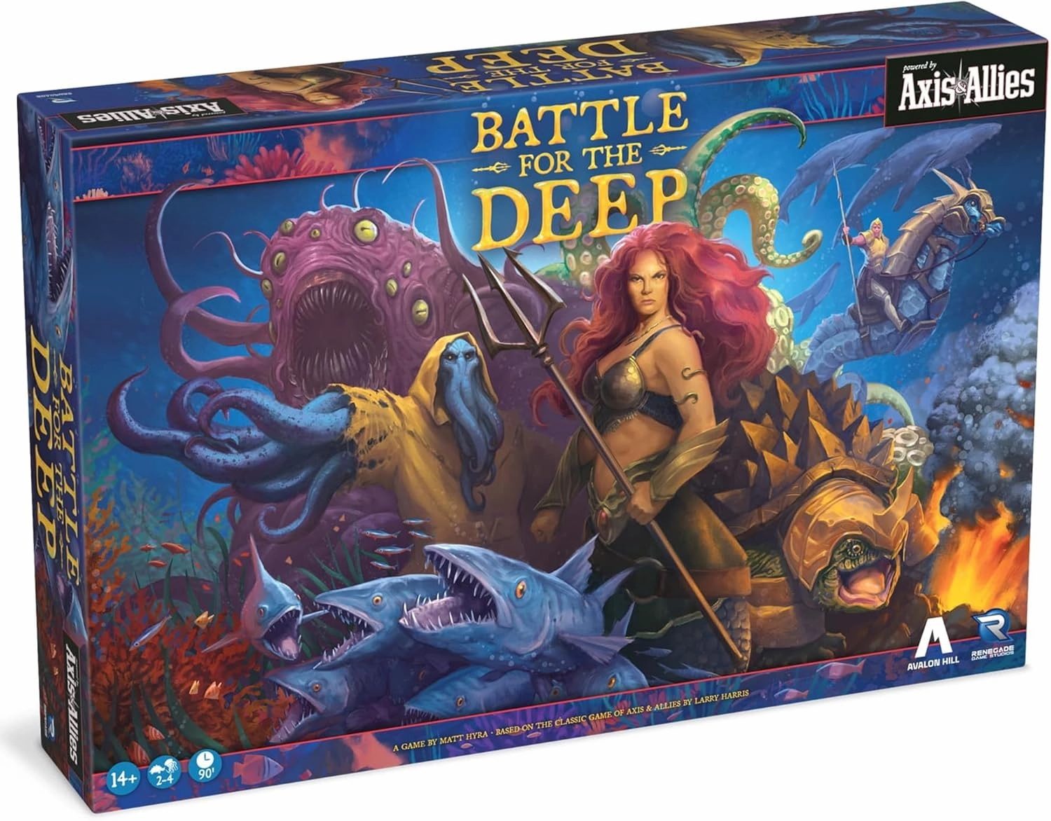 Renegade Games: Battle for The Deep - Powered by Axis & Allies, Board Game, Underwater Setting, Aquatic Factions, 2v2, Ages 14 , 2-4 Players, 90 Min