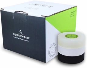 Renfrew Pro Season Tape Pack, 20 Rolls - Pro-Blade Hockey Stick Handles & Blades Tape or PolyFlex Shin Pads Tape (Each roll = 24mm x 18M/25M, (10) Clear, (6) White, (5) Black)
