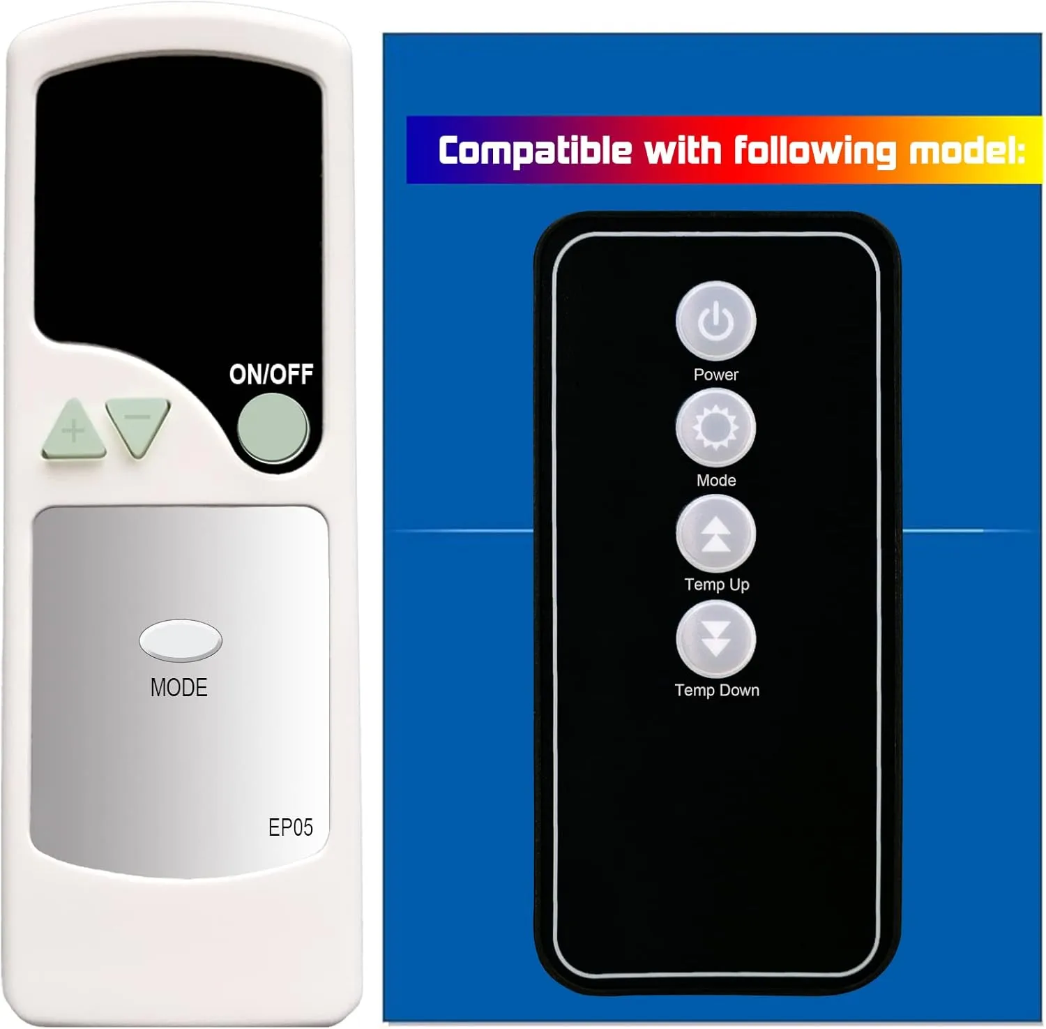 Replacement Remote Control for EdenPURE Copper Smart A5551/RPE and EdenPURE Trusted Comfort A5551 A5551b Heater