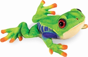 Reptile Plush Toy - Soft Cute Stuffed Animal Gift for Kids All Ages, Rainforest Garden Tree Frog Plushie, Christmas Birthday Gifts (Red Eye, 12.75") (12.75" Long)
