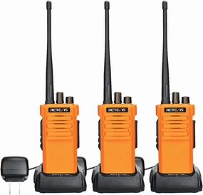 Retevis RT29 2 Way Radio Long Range for Adults, Strong Penetration Two Way Radios with 3200mAh Rechargeable,Waterproof,Professional Walkie Talkies Rugged for Transportation Supplier Warehouse(3 Pack)