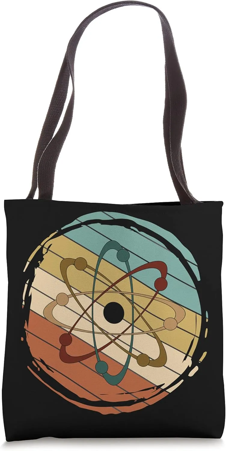 Retro Quantum Mechanics Proton Atom Physicist Gift Physics Tote Bag