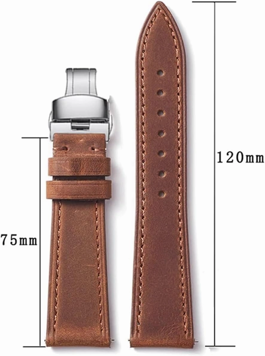 Retro Strap 18mm 19mm 20mm 21mm 22mm Universal Smart Watch Accessories Buckle Watchbands UTHAI