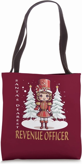 Revenue Officer Christmas Classic Female Nutcracker Tote Bag