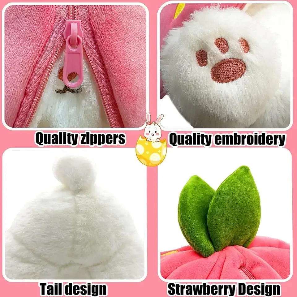 Reversible Carrot Bunny Plush Toy