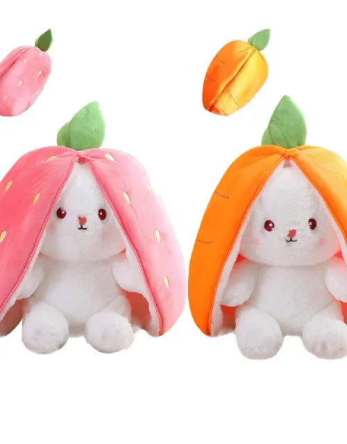 Reversible Carrot Bunny Plush Toy