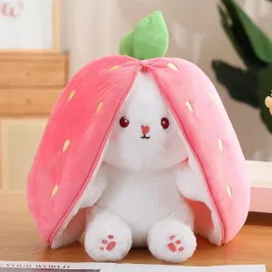 Reversible Carrot Bunny Plush Toy
