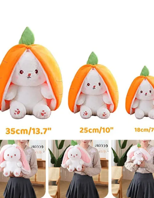 Reversible Carrot Bunny Plush Toy