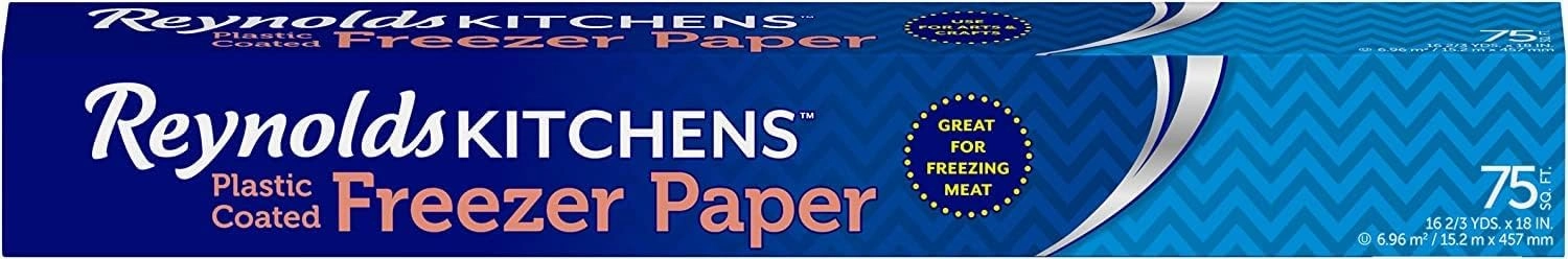 Reynolds Kitchens Plastic Coated Freezer Paper - 75 Square Feet (Pack of 3)