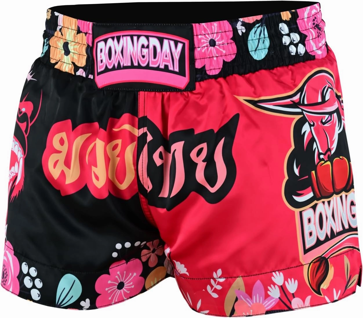 ROAR-INT Kid's Muay Thai Shorts Martial Arts MMA Kickboxing Shorts for Boys Girls Boxing Trunks Shorts