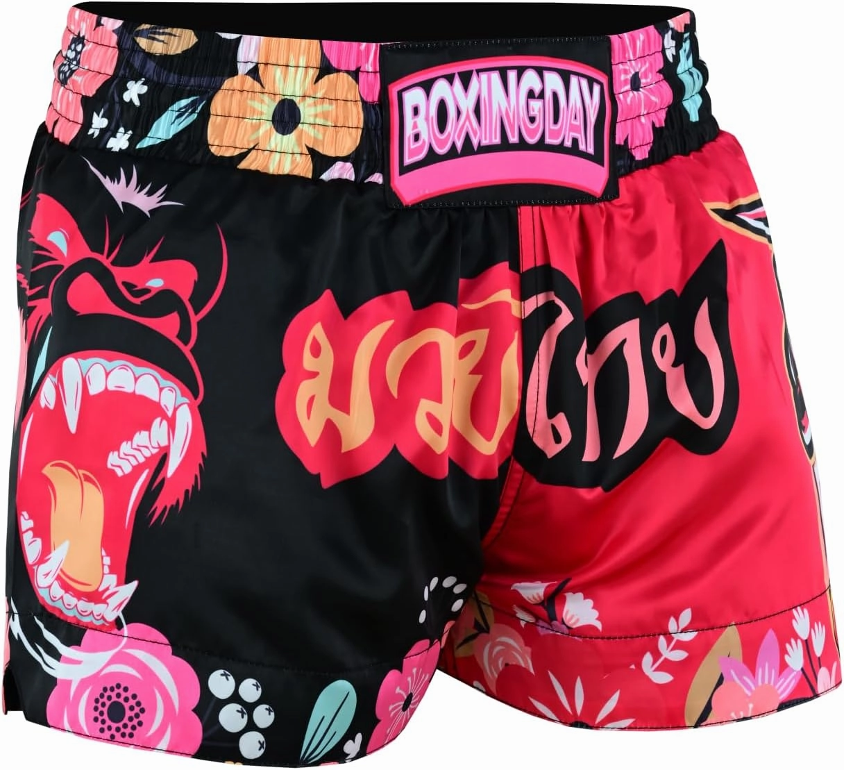ROAR-INT Kid's Muay Thai Shorts Martial Arts MMA Kickboxing Shorts for Boys Girls Boxing Trunks Shorts