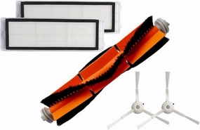 Robot Vacuum Cleaner Spare Parts Accessories，2* Hepa Filter 2* Side Brush 1* Main Roll Brush，Compatible for Roborock