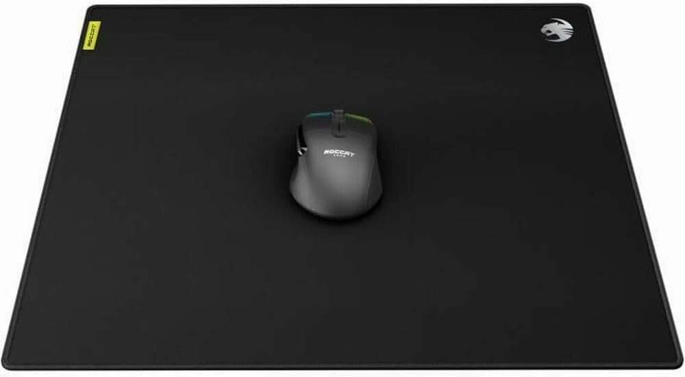 ROCCAT Sense CTRL Square PC Gaming Mousepad, Non-Slip Rubber Backed, Vulcanized Control Surface with Low-Profile Stitched Edges, Durable Computer Desk Mat, Square, Black