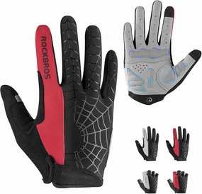 ROCKBROS Men's Cycling Gloves with SBR Pad, Anti-Slip, Breathable for Spring, Autumn Sports Riding