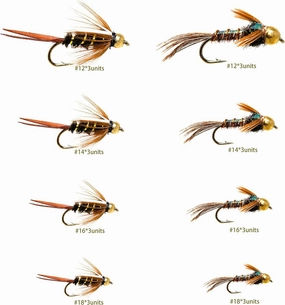 ROKC Favorite Fly Fishing Flies Assortment | Dry, Wet, Nymph, Bunny Muddler, Caddis, Worm Flies | Trout, Bass, Steelhead Fishing Lure Set