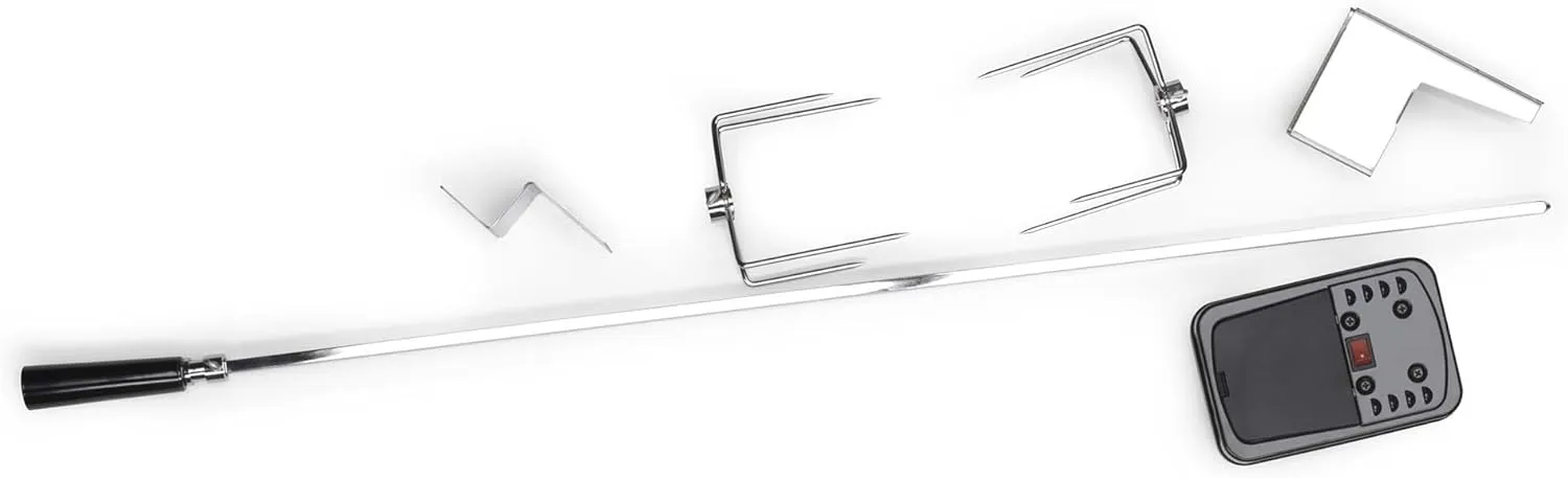Rotisserie Set for Gas Barbecue, Grey, 87x12x11.5 cm