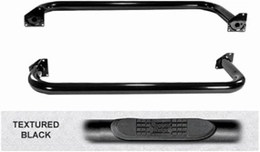 Rugged Ridge | Tube Side Step Kit, Round, 3 Inch, Black | 11591.04 | Fits 1997-2006 Jeep Wrangler TJ