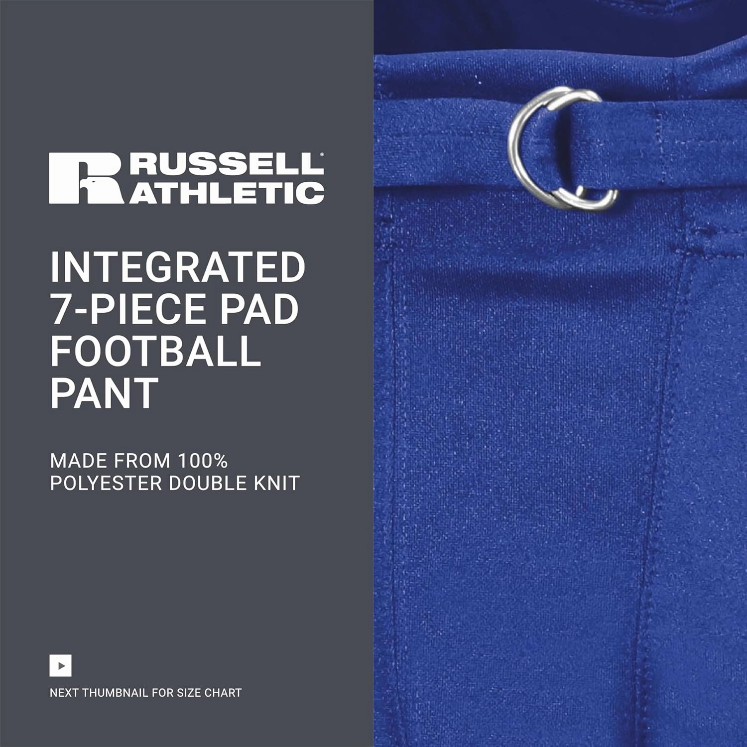 Russell Athletic Men's Integrated 7-Piece Pad Football Pant