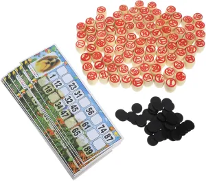 Russian Lotto Game Set 1 Set Chess Game Bingo Supplies Bingo Number Cards Family Fun