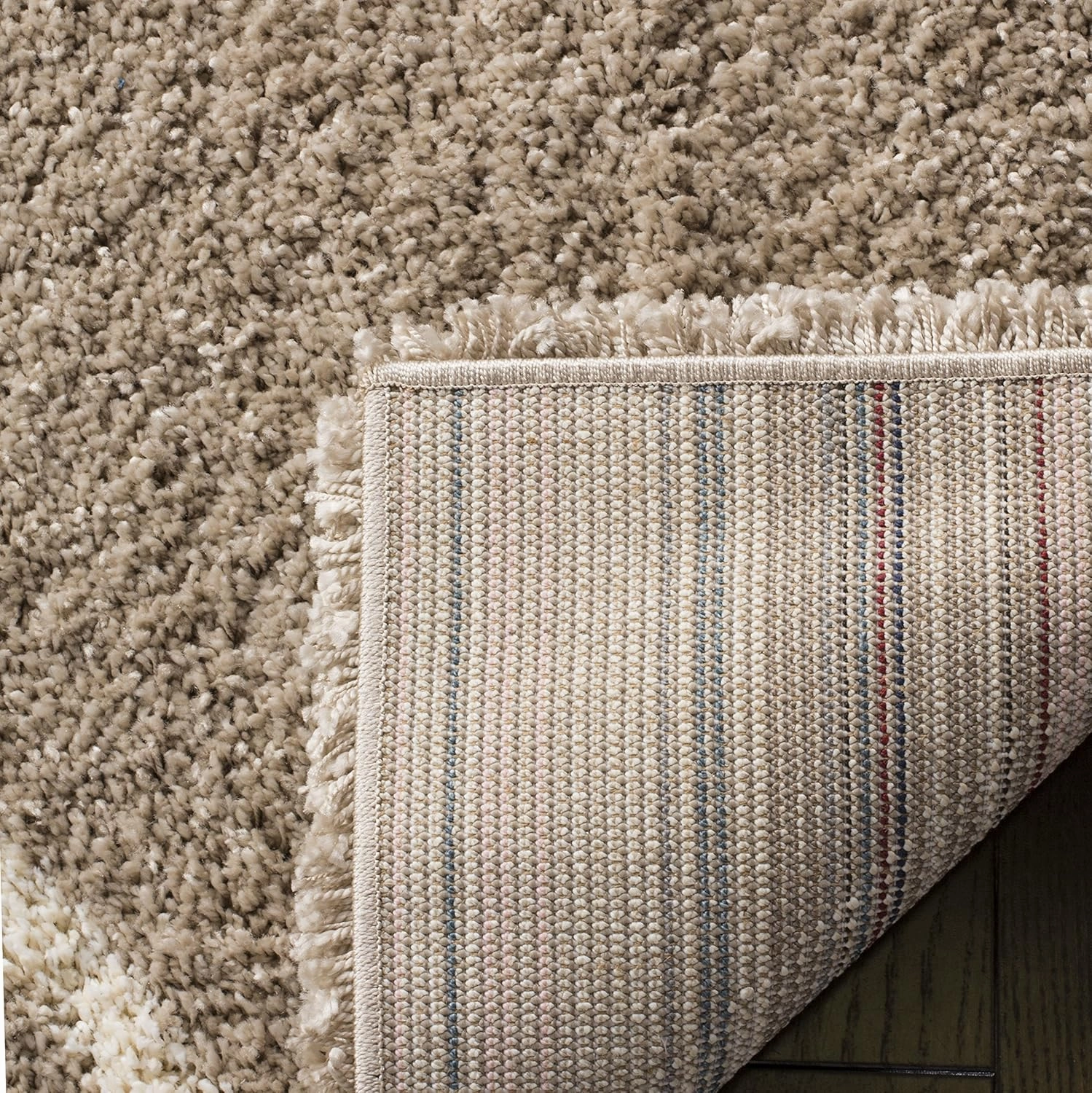SAFAVIEH Hudson Shag Collection Area Rug - 8' x 10', Beige & Ivory, Modern Trellis Design, Non-Shedding & Easy Care, 2-inch Thick Ideal for High Traffic Areas in Living Room, Bedroom (SGH281S)