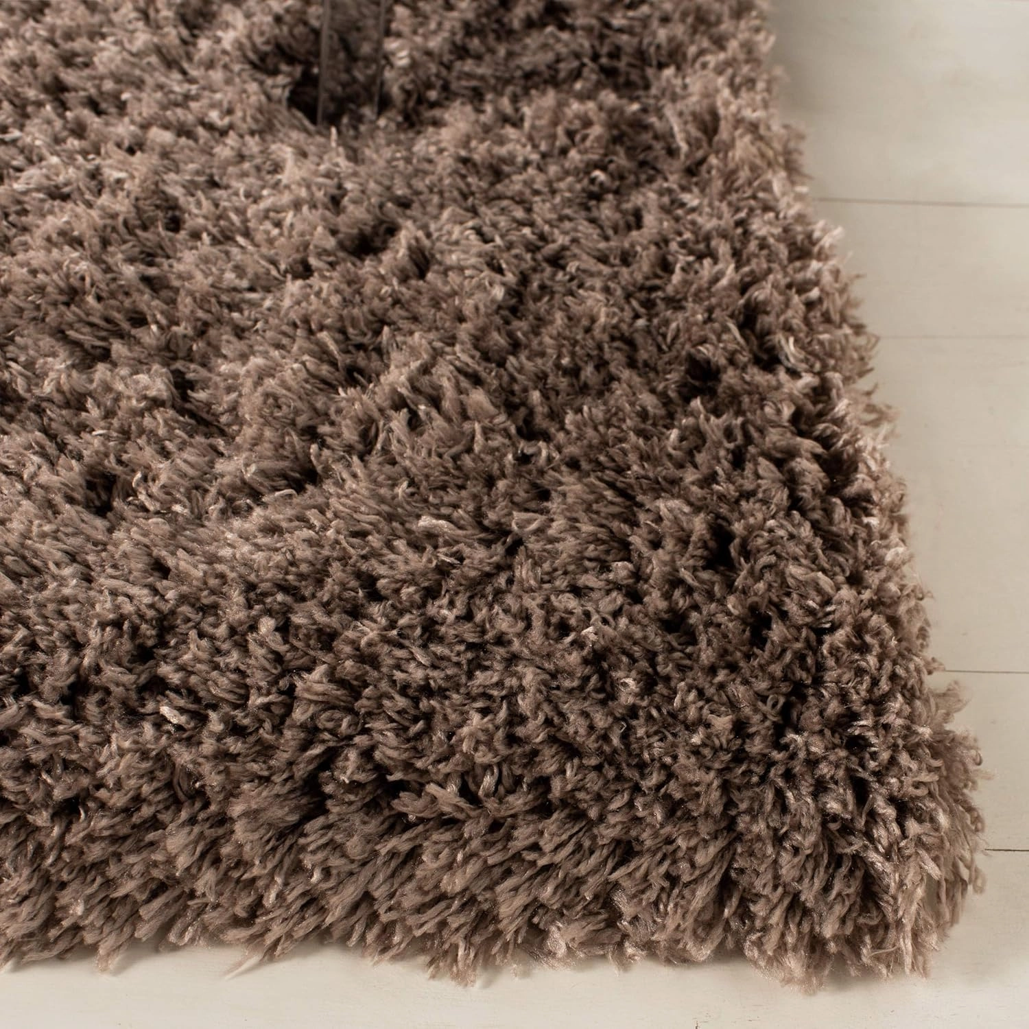 SAFAVIEH Polar Shag Collection Area Rug - 5'1" x 7'6", Mushroom, Solid Glam Design, Non-Shedding & Easy Care, 3-inch Thick Ideal for High Traffic Areas in Living Room, Bedroom (PSG800C)