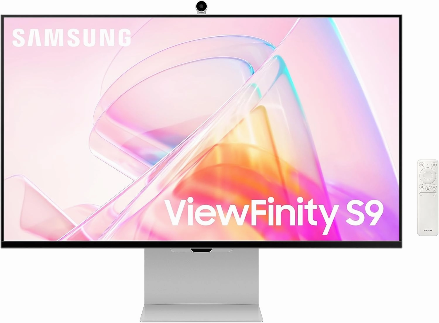 SAMSUNG 27" ViewFinity S9 Series 5K Computer Monitor, Thunderbolt 4, DisplayPort, Matte Display, 4K Slimfit-Camera, Slim Metal Design, AirPlay, Smart-TV Apps, Gaming Hub, LS27C900PANXZA, 2023