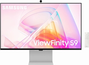 SAMSUNG 27" ViewFinity S9 Series 5K Computer Monitor, Thunderbolt 4, DisplayPort, Matte Display, 4K Slimfit-Camera, Slim Metal Design, AirPlay, Smart-TV Apps, Gaming Hub, LS27C900PANXZA, 2023