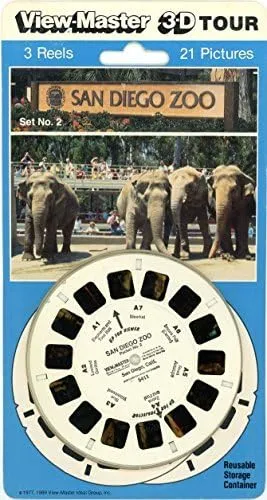 San Diego Zoo - Set 2 - Classic Viewmaster 3 Reels on Card - New
