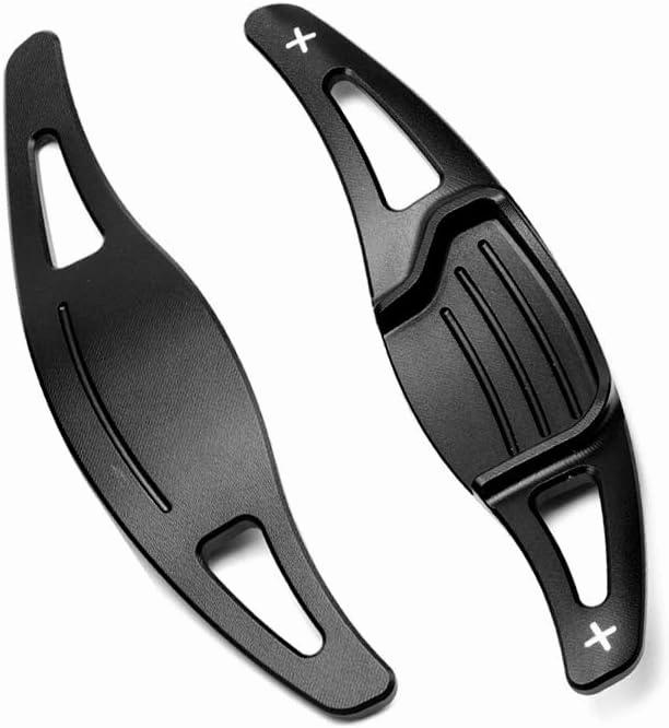 SANRILY for Steering Wheel Paddle Shifter Extension for Ford Mondeo Lincoln MKZ Taurus Edge Accessories, Metal Alloy Shift Paddle Blade Fits:2013-2019 Replacement Kit Paddle-Shift Covers Black