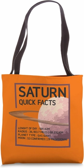 Saturn Planet Science Space Astronaut Astronomer Scientist Tote Bag