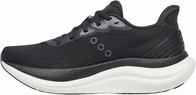 Saucony Women's Triumph 23 Sneaker, Black/White, 7.5 Wide