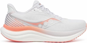 Saucony Women's Triumph 23 Sneaker, White/WISTFU, 6.5