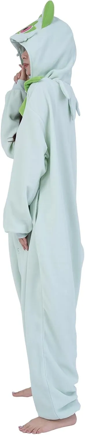 SAZAC Pokemon Sprigatito Kigurumi Onesie - Premium Adult Halloween Costume, Plush Pajamas, Durable, Machine Washable
