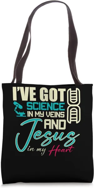Science Teacher Christian Jesus Biology Chemistry Major Tote Bag