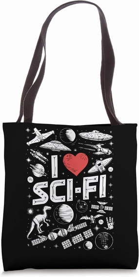 Science Fiction Sci Fi Alien Astronaut Extraterrestrial UFO Tote Bag