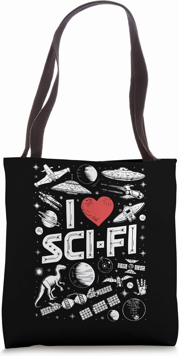 Science Fiction Sci Fi Alien Astronaut Extraterrestrial UFO Tote Bag